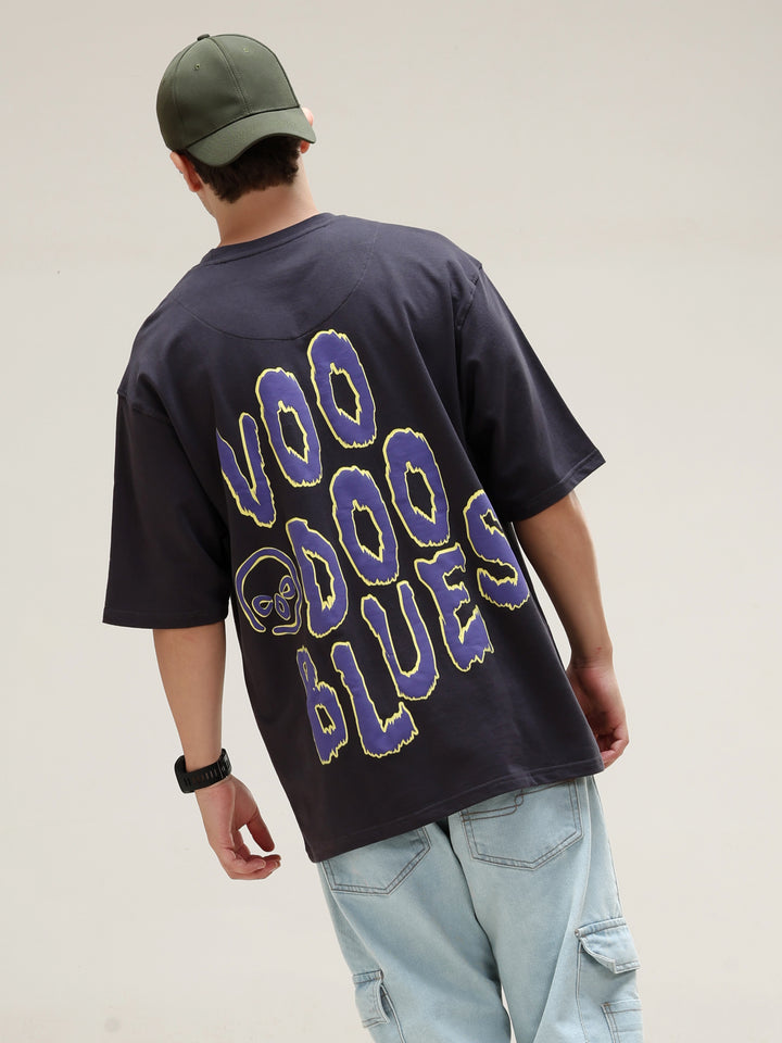 VOODOO BLUES BLACK OVERSIZED T-SHIRT