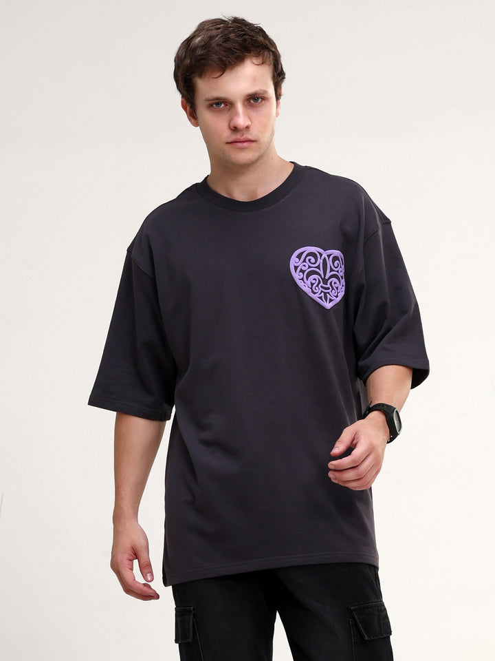 FLEURD' ORLEANS BLACK OVERSIZED T-SHIRT