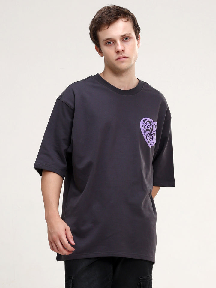 FLEURD' ORLEANS BLACK OVERSIZED T-SHIRT