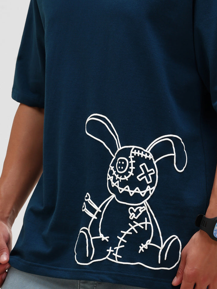 VOODOO DOLL NAVY OVERSIZED T-SHIRT