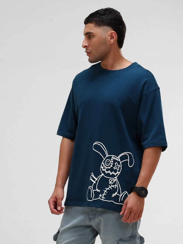 VOODOO DOLL NAVY OVERSIZED T-SHIRT