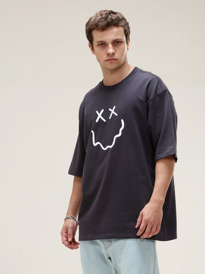 BLACK CREEP IT REAL OVERSIZED T-SHIRT