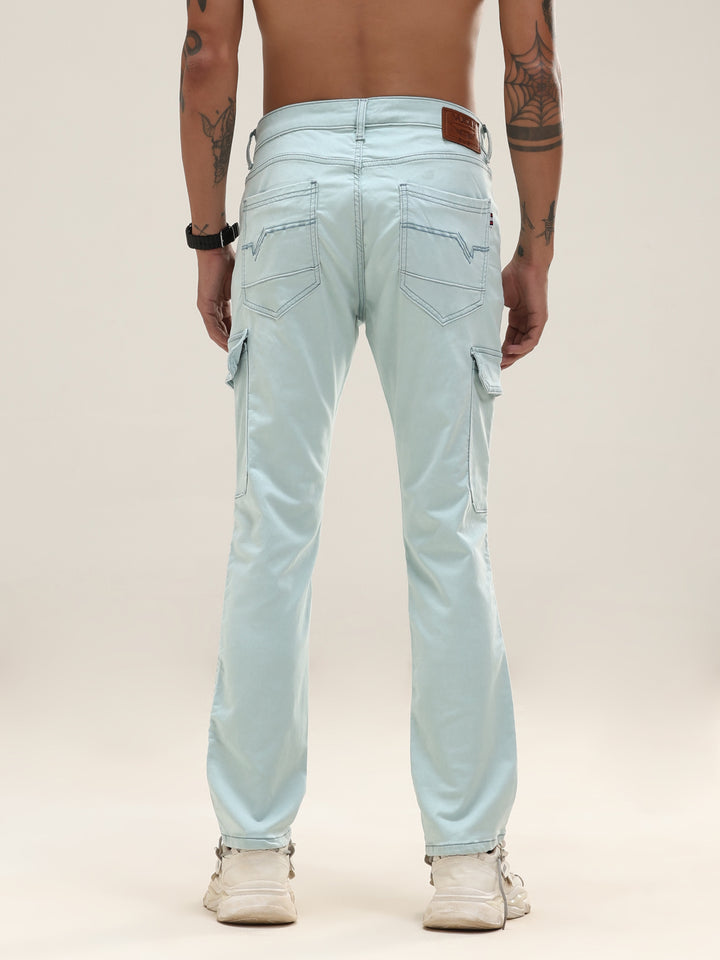 Mint Mist Slim Cargo Pants