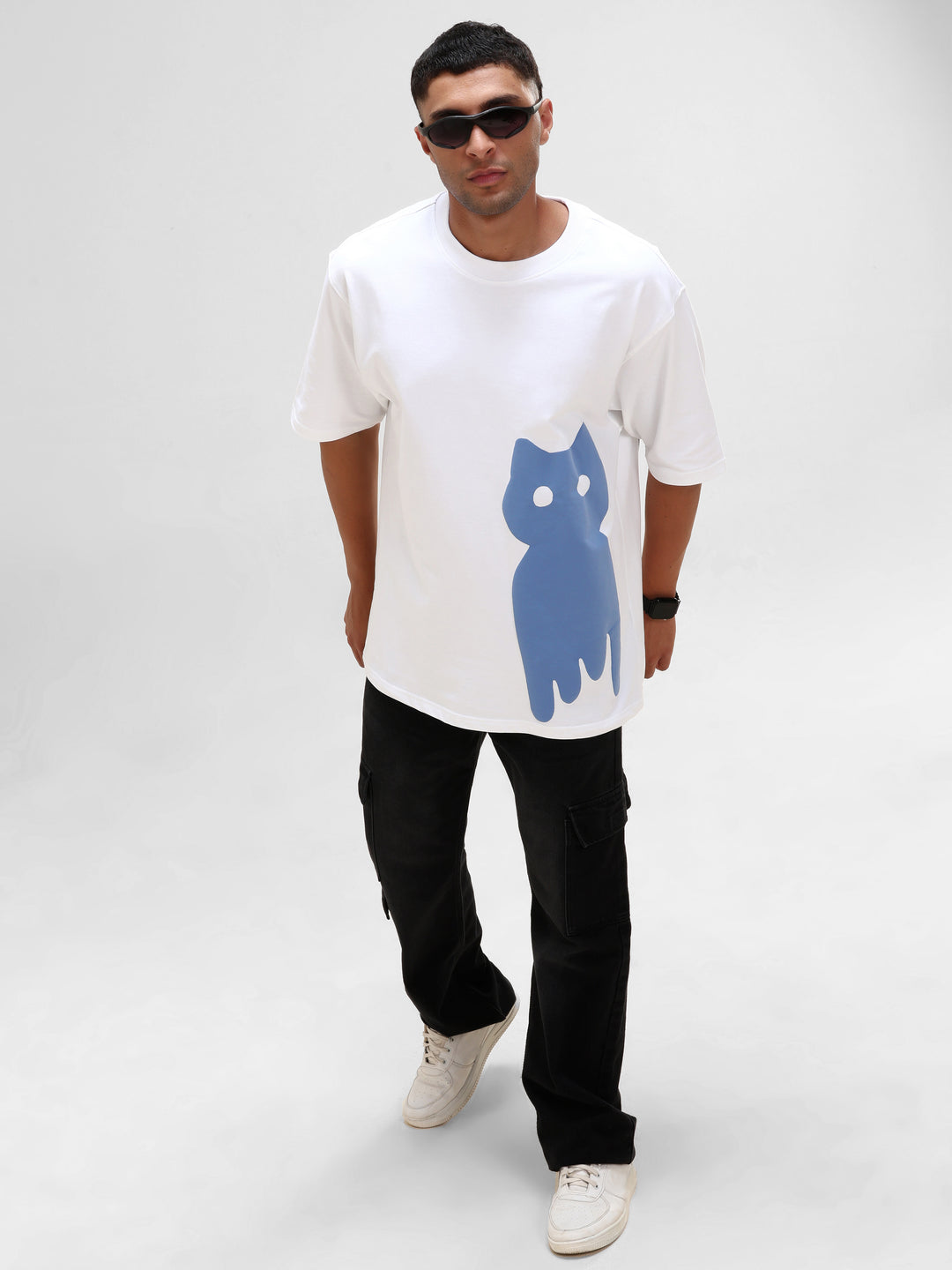 VOODOO BLUES WHITE OVERSIZED T-SHIRT