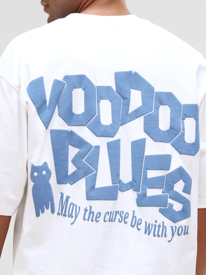 VOODOO BLUES WHITE OVERSIZED T-SHIRT