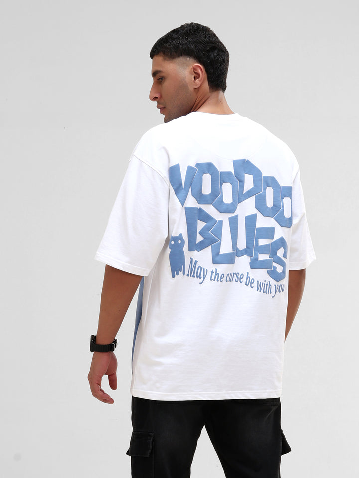 VOODOO BLUES WHITE OVERSIZED T-SHIRT