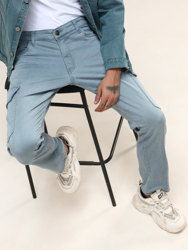 Aquamarine Slim Cargo Pants