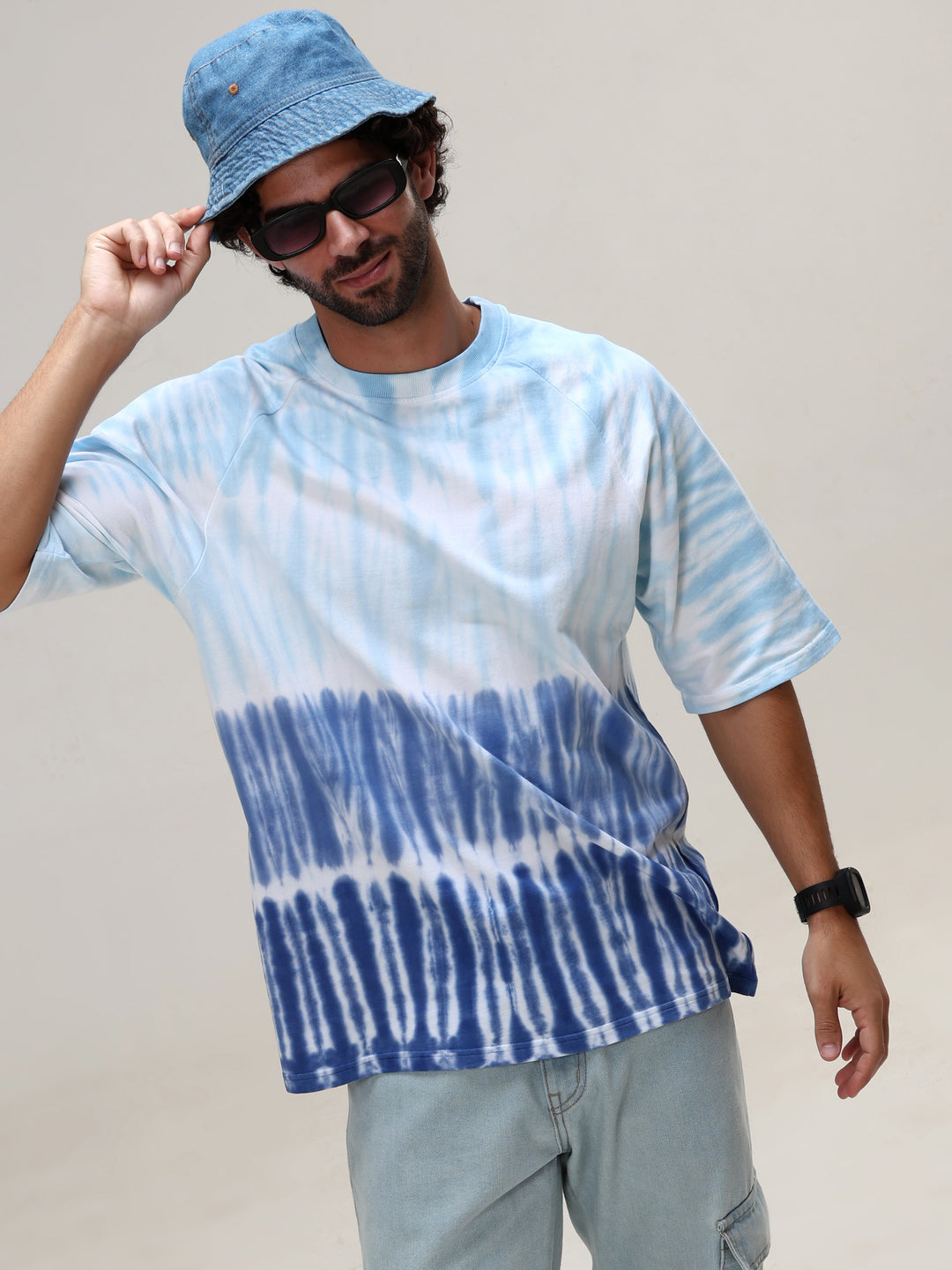 SKY WHISPER TIE-DYE OVERSIZED T-SHIRT