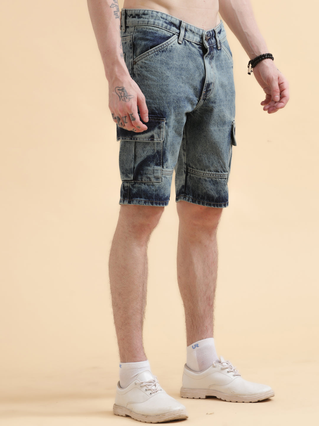 VUDUAcid Wash Cargo ShortsComfort Fit