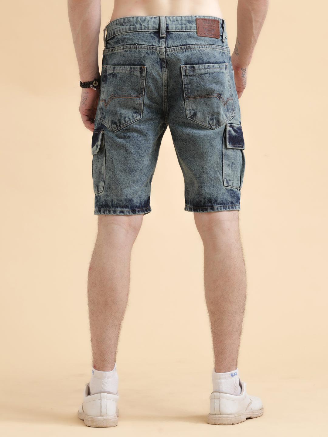 VUDUAcid Wash Cargo ShortsComfort Fit