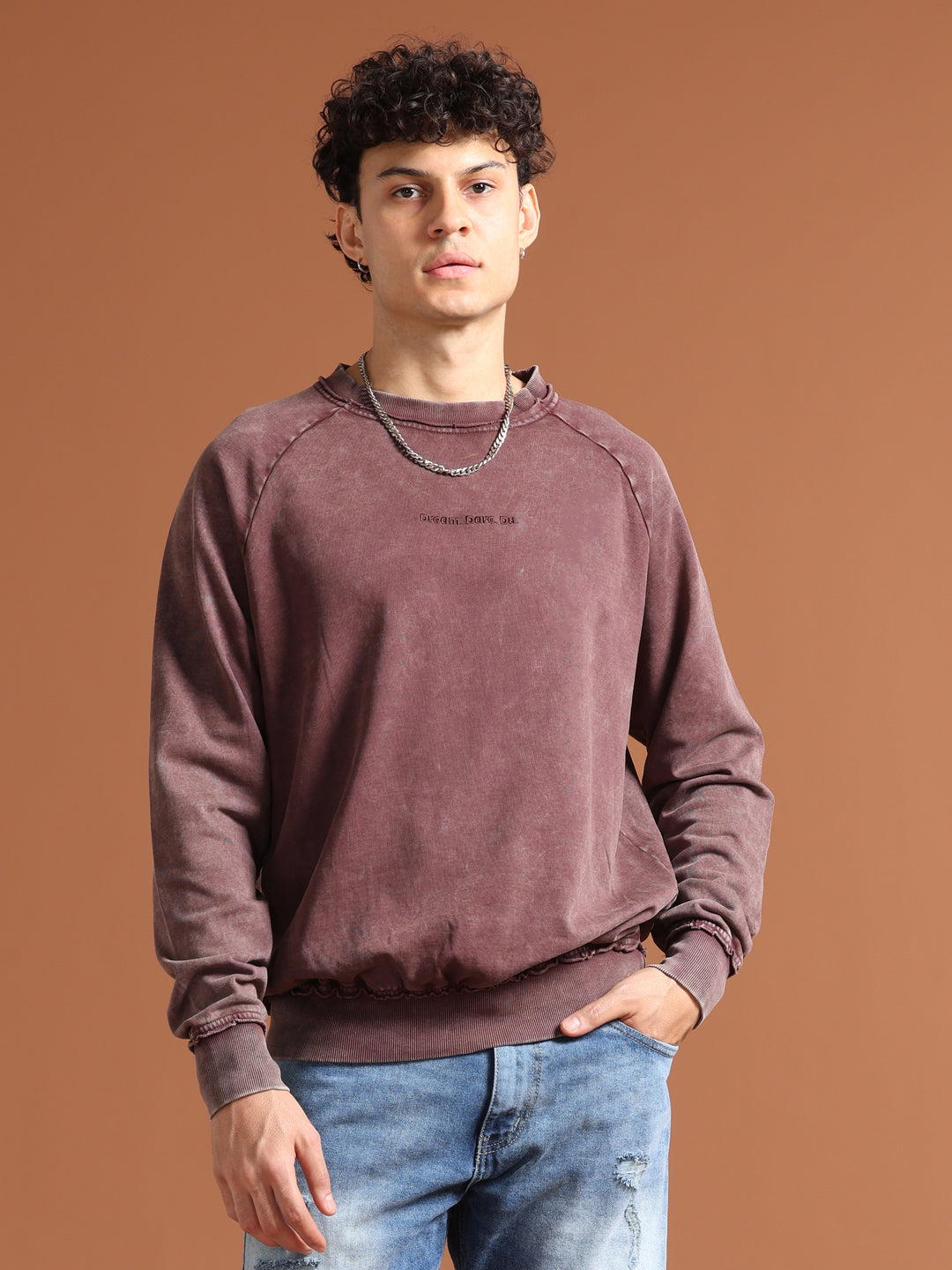 VUDUAmber Brown SweatshirtRegular Fit