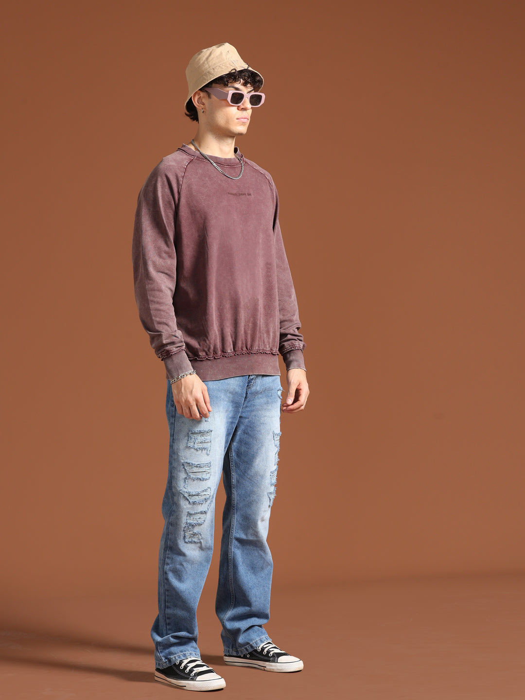 VUDUAmber Brown SweatshirtRegular Fit