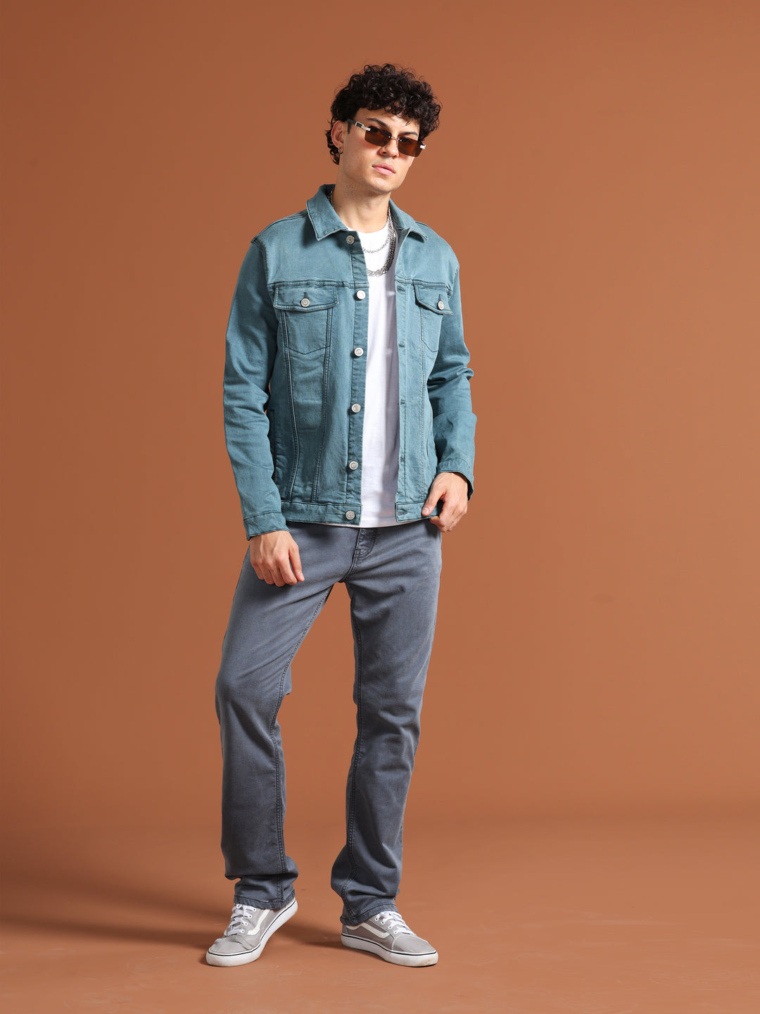 VUDUAquamarine Denim JacketRegular Fit