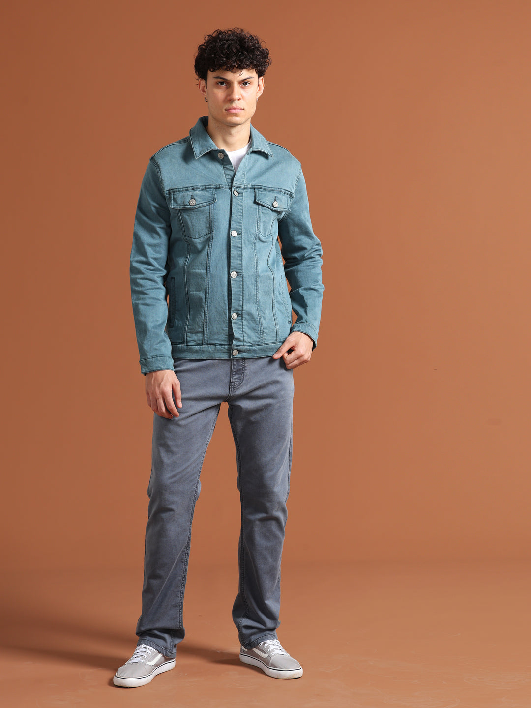 VUDUAquamarine Denim JacketRegular Fit