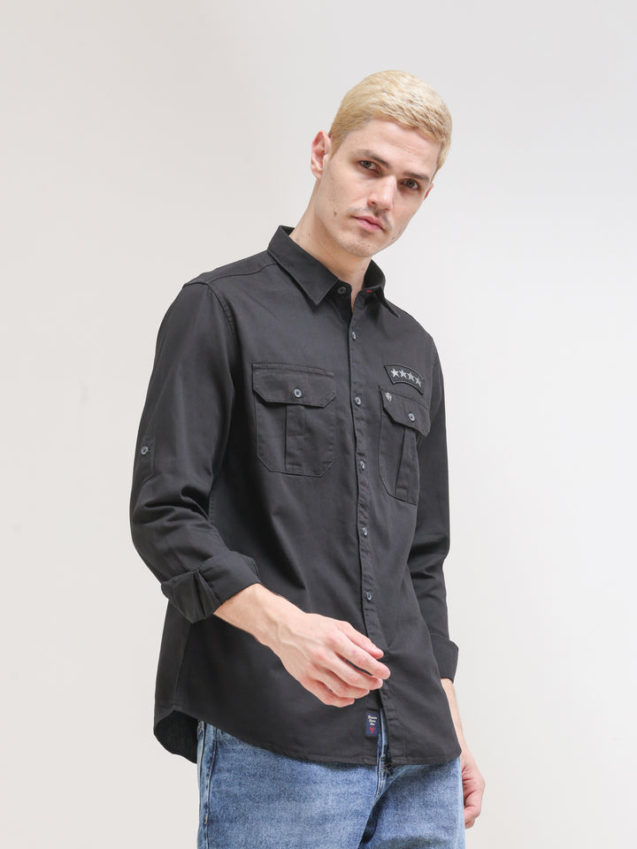 VUDUBlack Box pocket ShirtRegular Fit