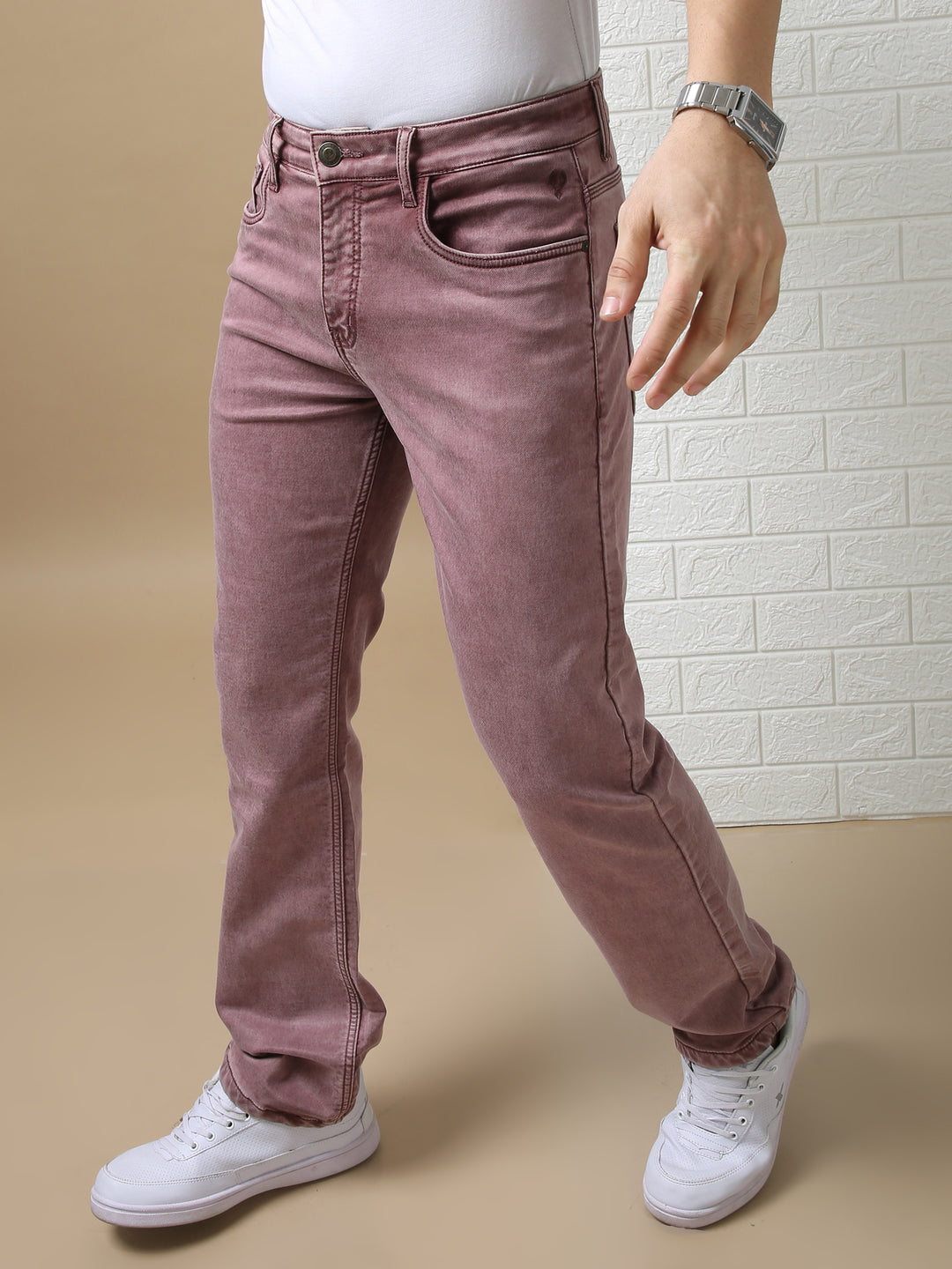 VUDUBurgundy Ease DenimComfort Fit