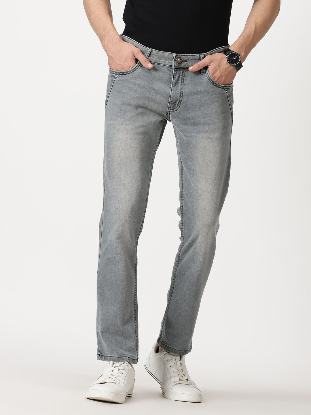 VUDUClassic Grey DenimAnkle Slim Fit