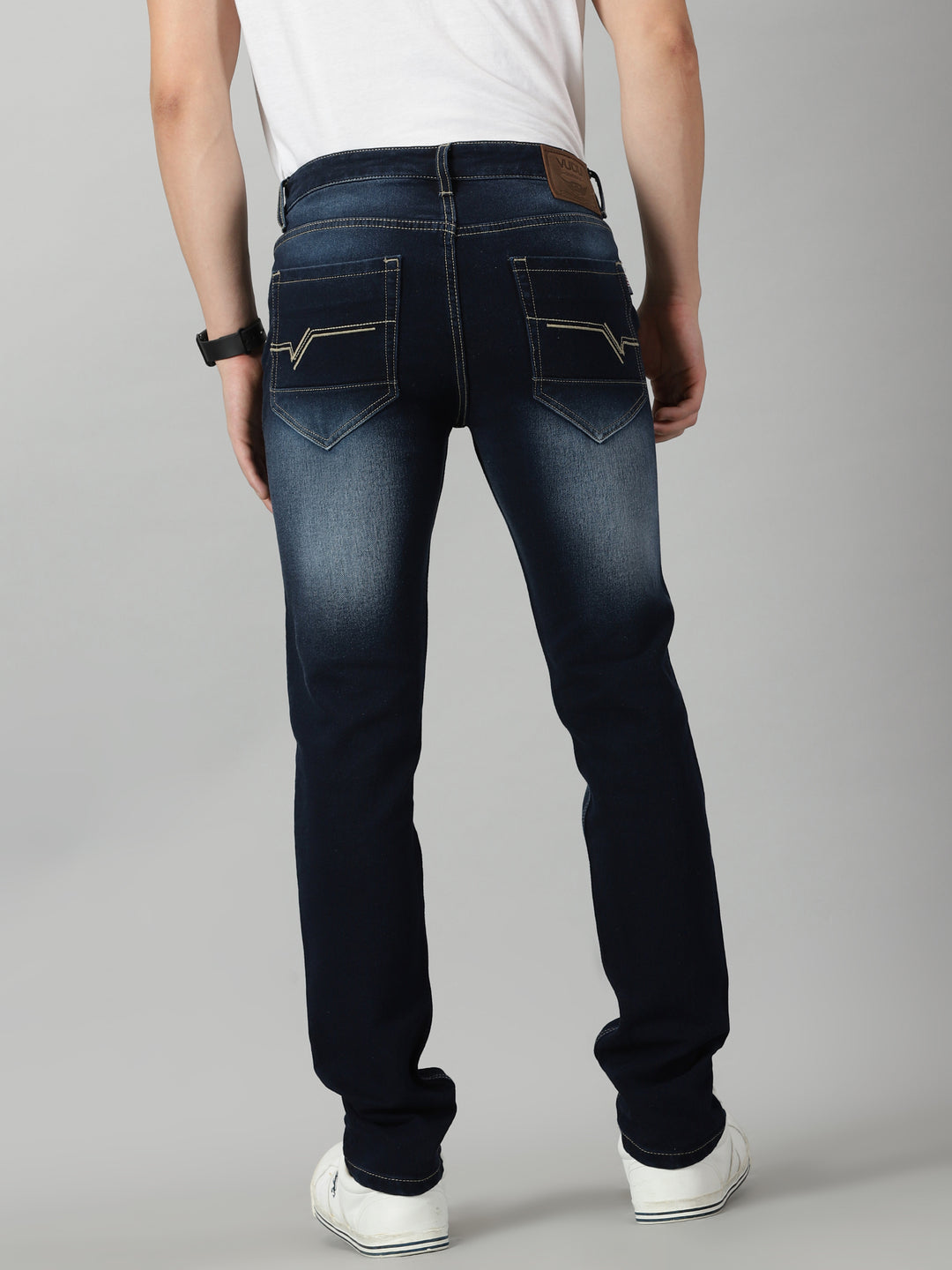 VUDUDeep Blue Whiskered DenimSlim Fit