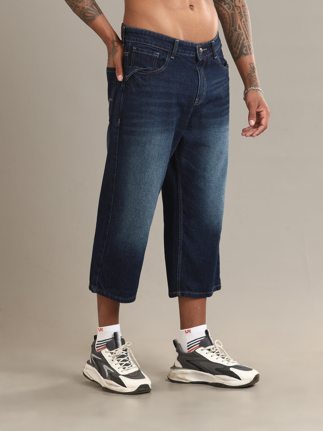 VUDUDeep Indigo JortsComfort Fit