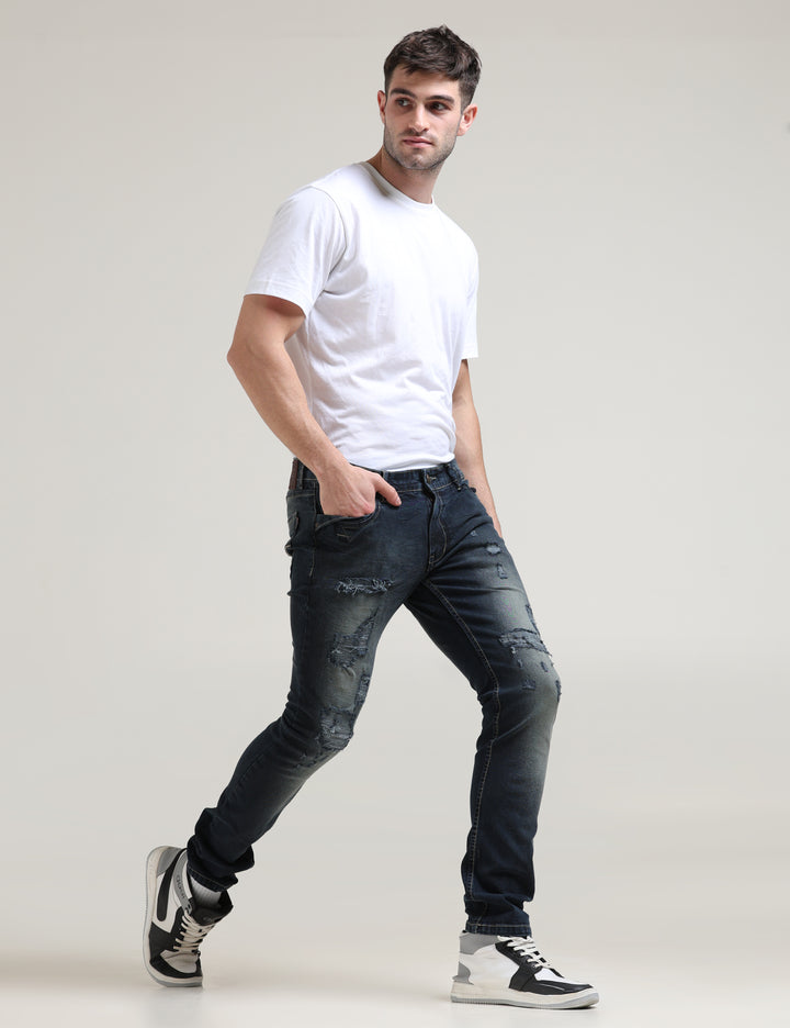 VUDUEDGE FRAY INDIGO DENIMSlim Fit