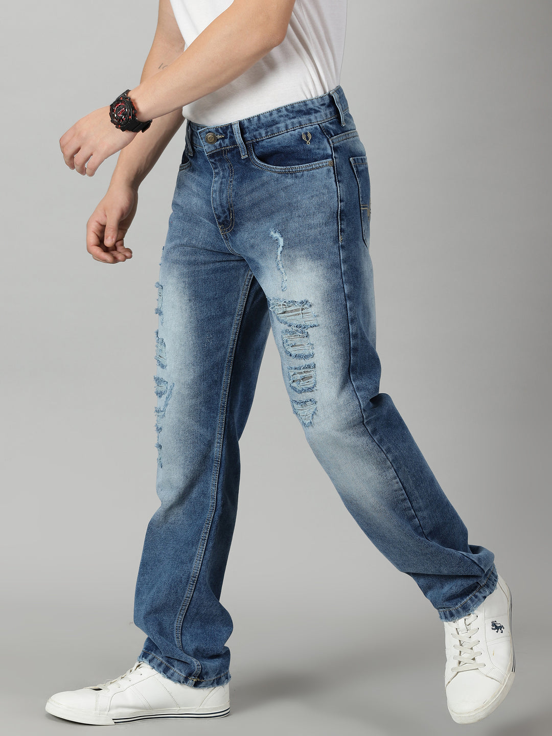 VUDUEasy-Fit Fray DenimComfort Fit