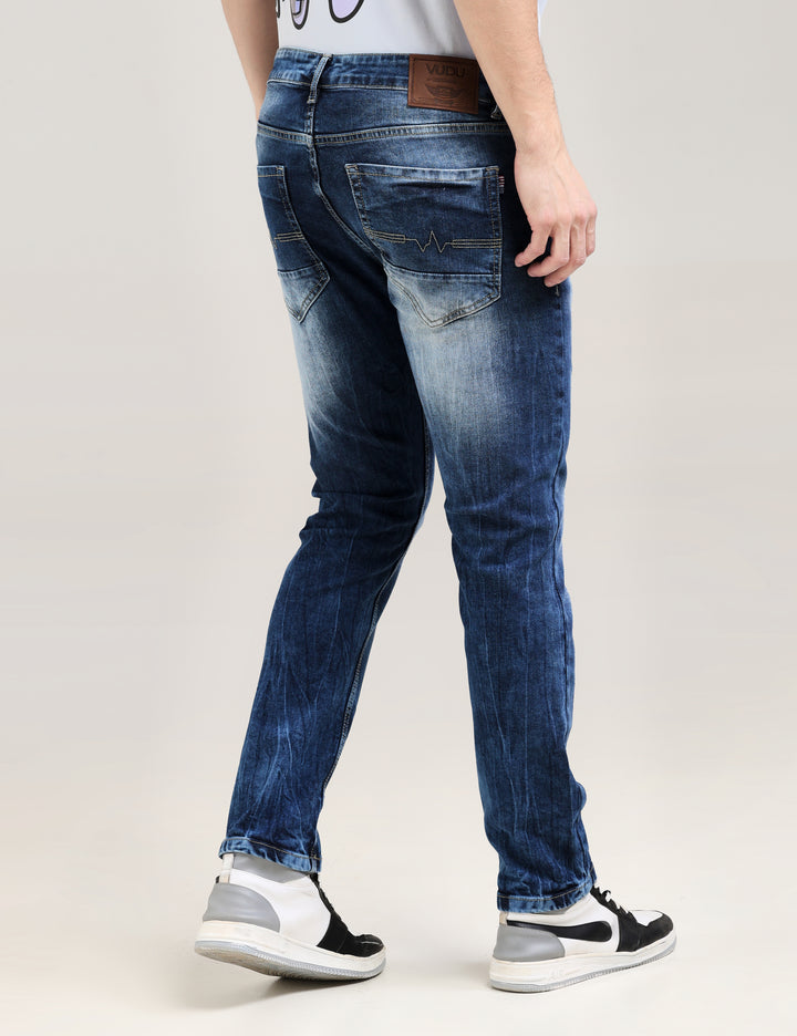 VUDUFRINGE DETAIL INDIGO JEANSSlim Fit