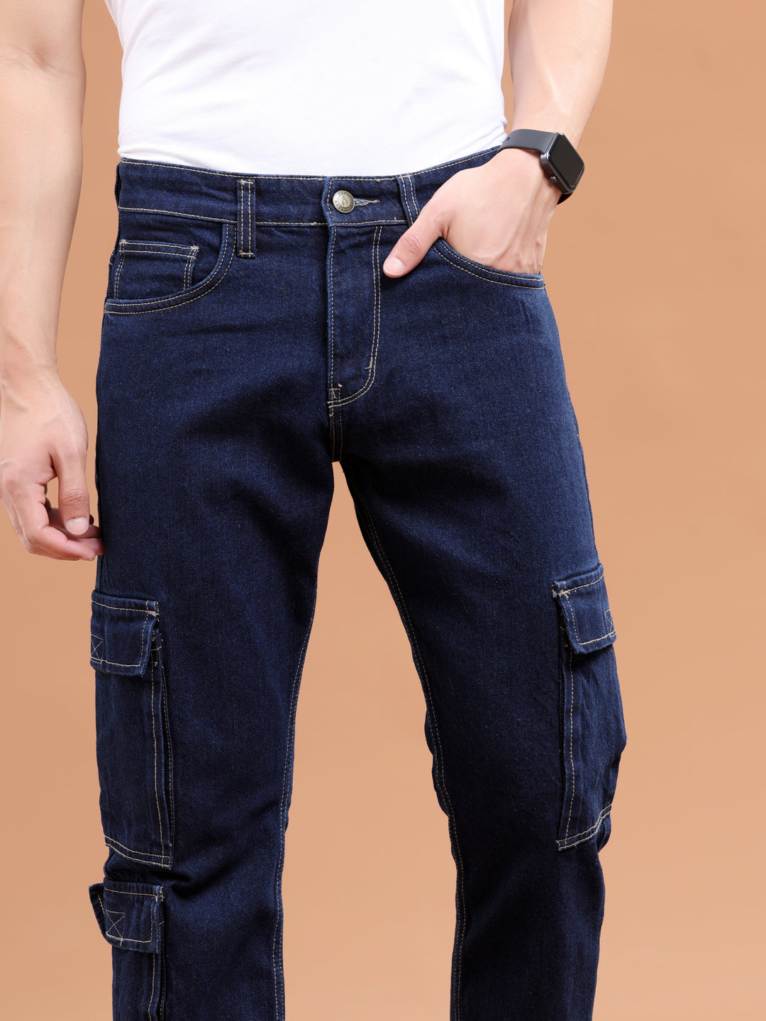 VUDUIndigo Flex Denim CargosComfort Fit