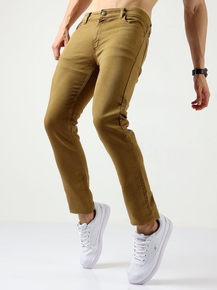 VUDUKhaki DenimSlim Fit