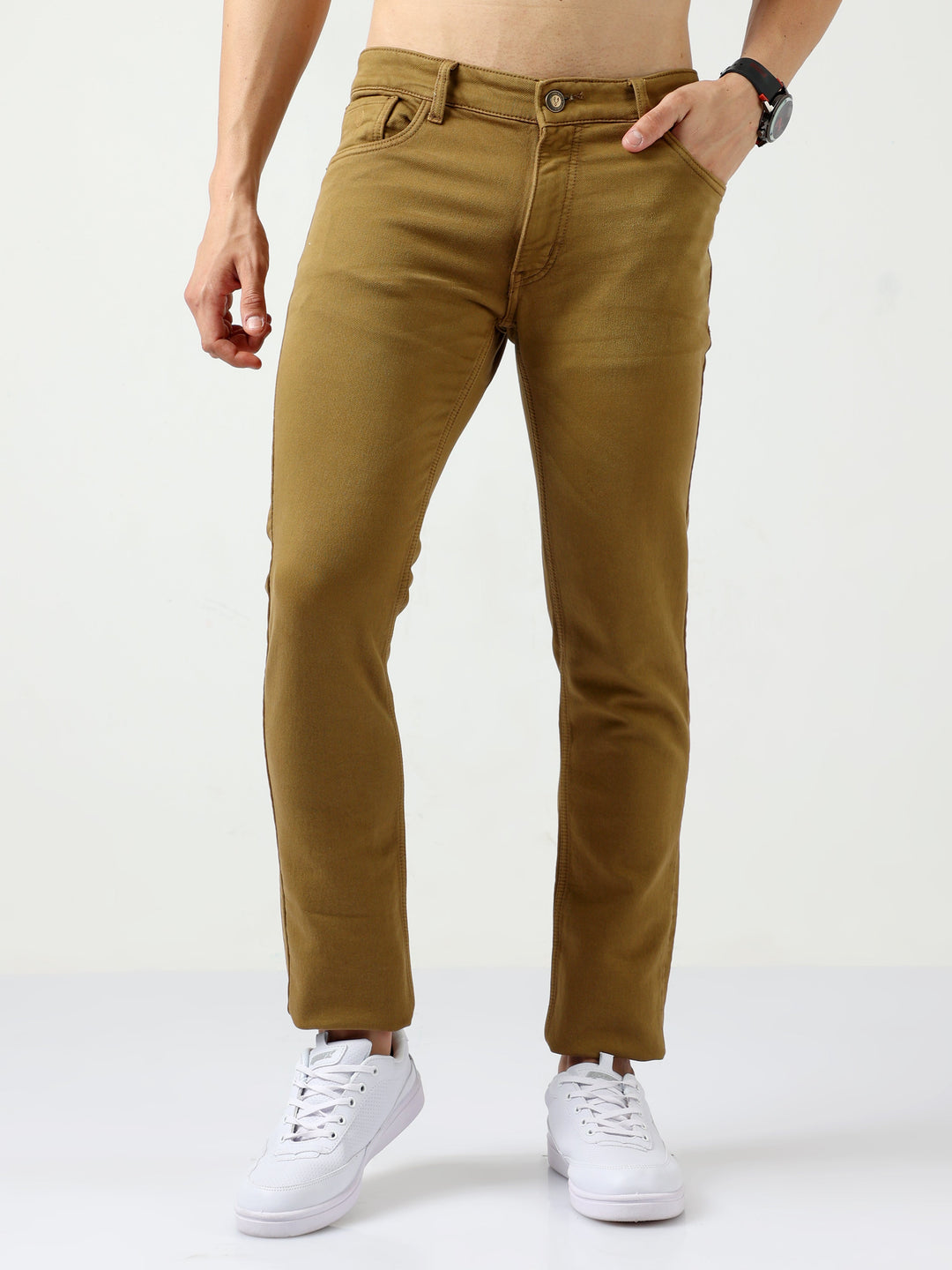 VUDUKhaki DenimSlim Fit