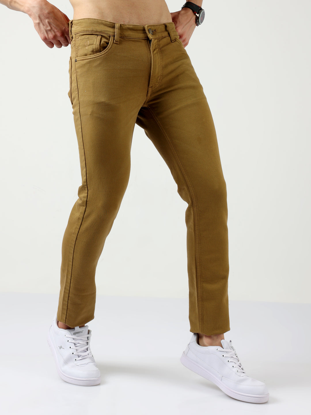 VUDUKhaki DenimSlim Fit