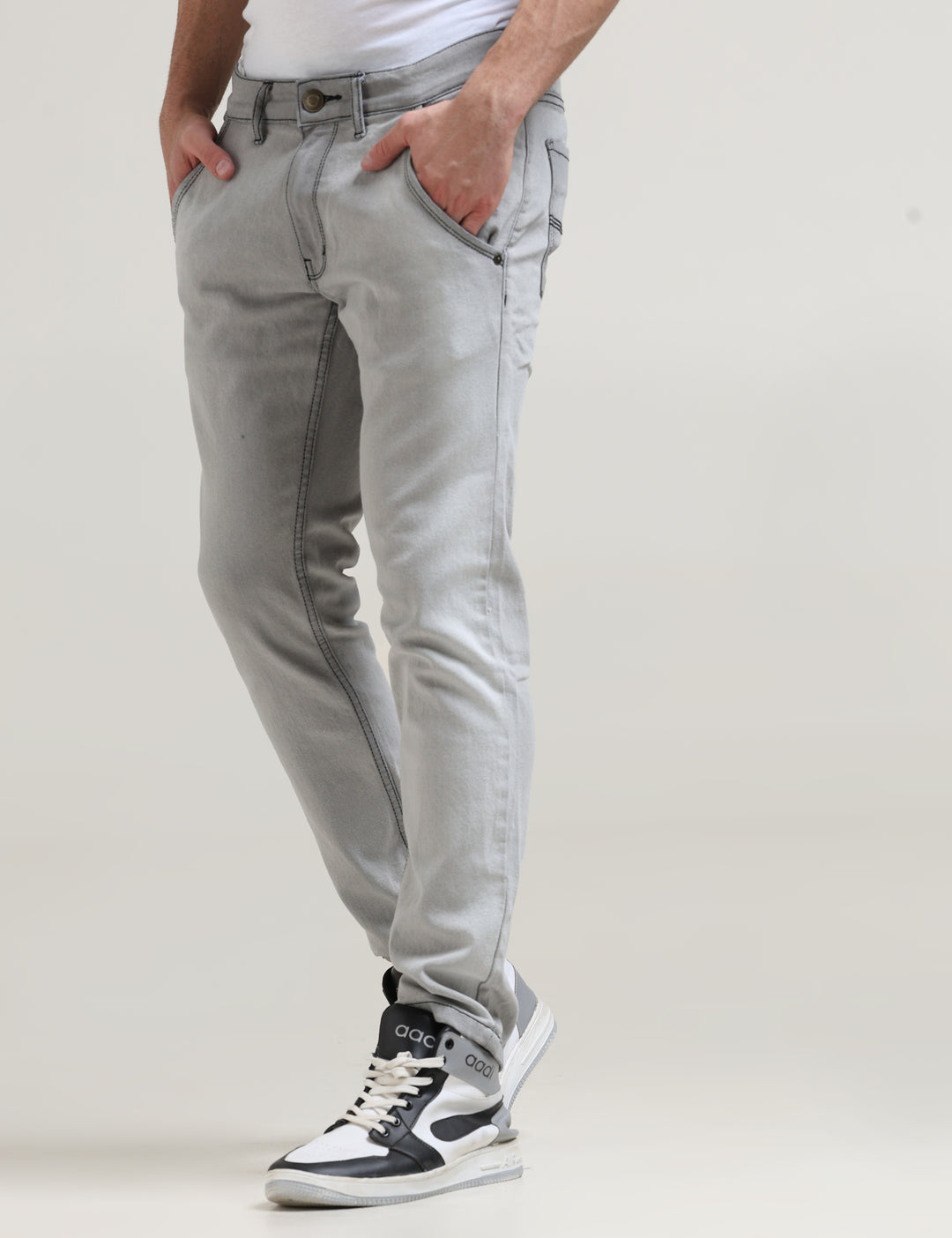 VUDUMISTY GREY SLIM JEANSAnkle Slim Fit