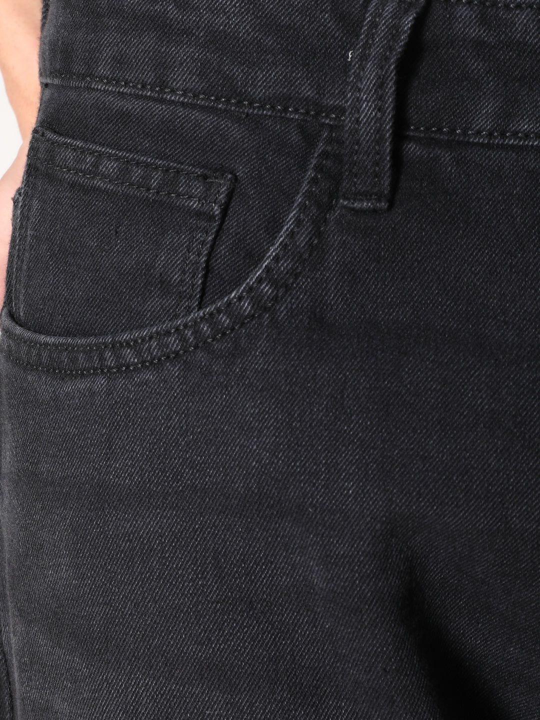 VUDUOnyx Black Denim CargosComfort Fit