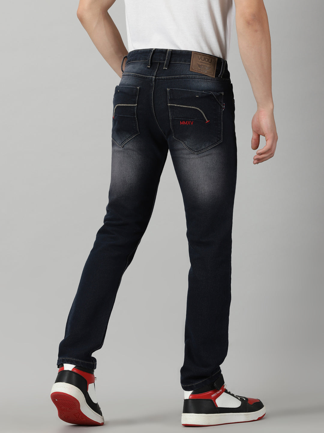 VUDURich Navy JeansAnkle Slim Fit