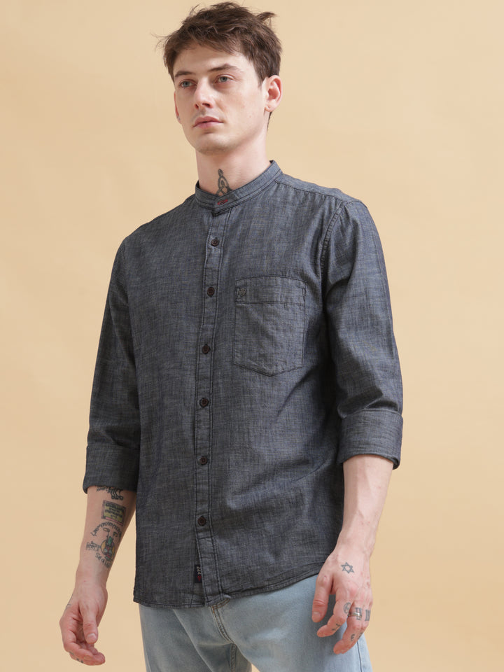 VUDUSLATE SHADE CLASSIC DENIM SHIRTRegular Fit