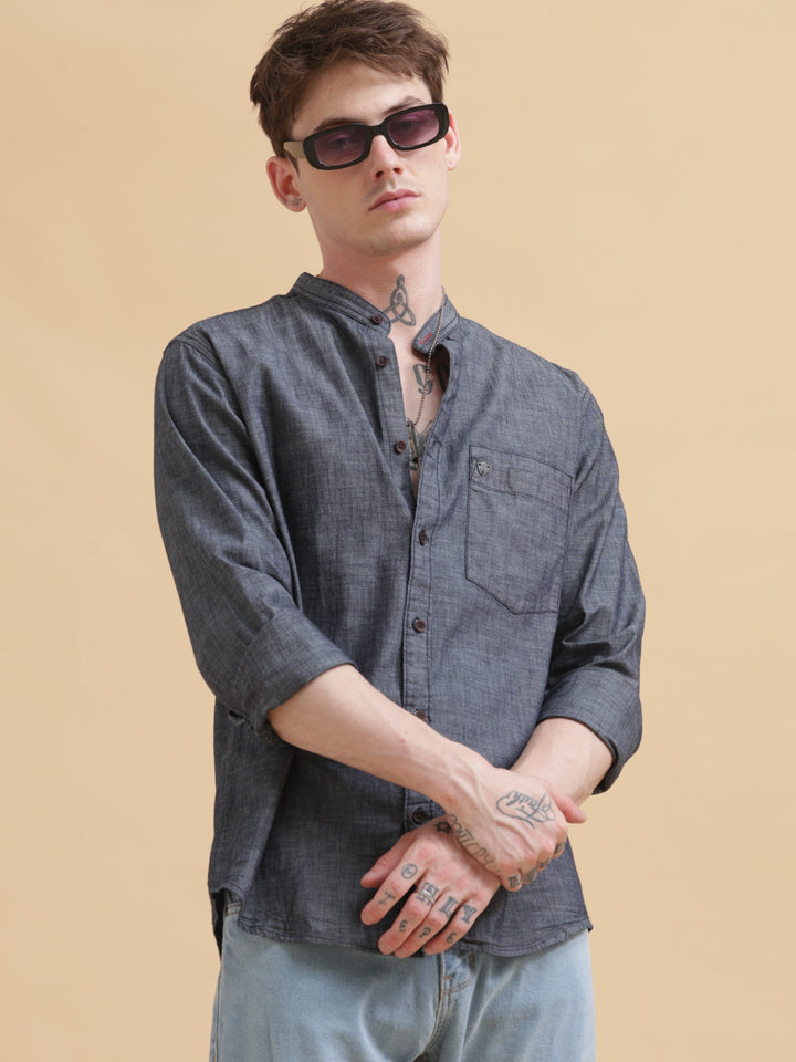 VUDUSLATE SHADE CLASSIC DENIM SHIRTRegular Fit