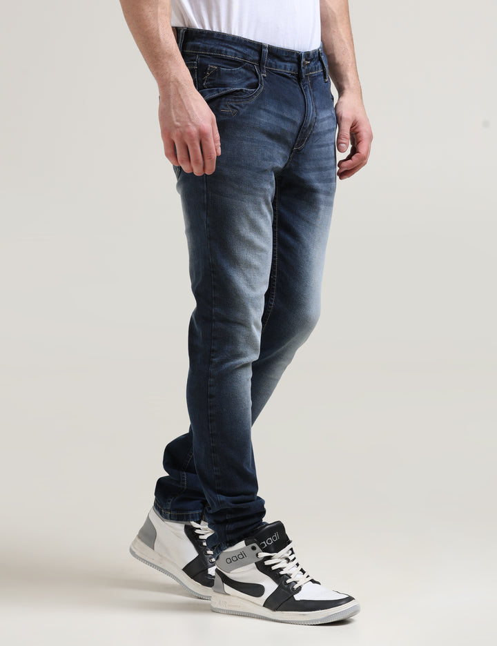 VUDUSLEEK INDIGO WHISKERFIT JEANSSlim Fit