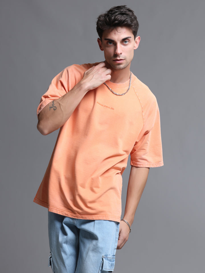 VUDUSUNSET HAZE ACID WASH OVERSIZED T-SHIRTOversized Fit