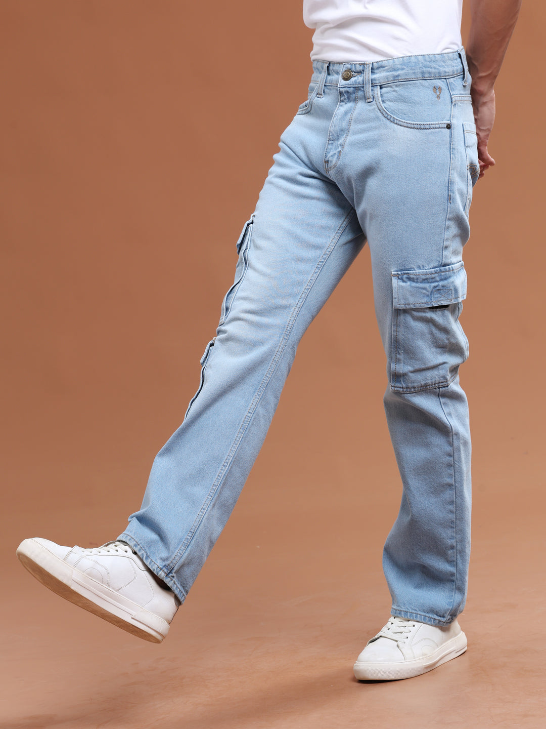 VUDUSkyline Drift Denim Cargo PantsComfort Fit