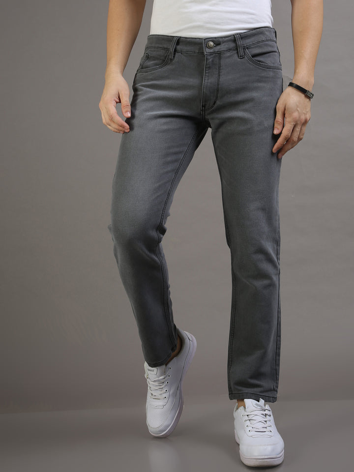 VUDUSlate Gray DenimAnkle Slim Fit