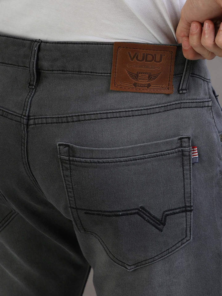 VUDUSlate Gray DenimAnkle Slim Fit