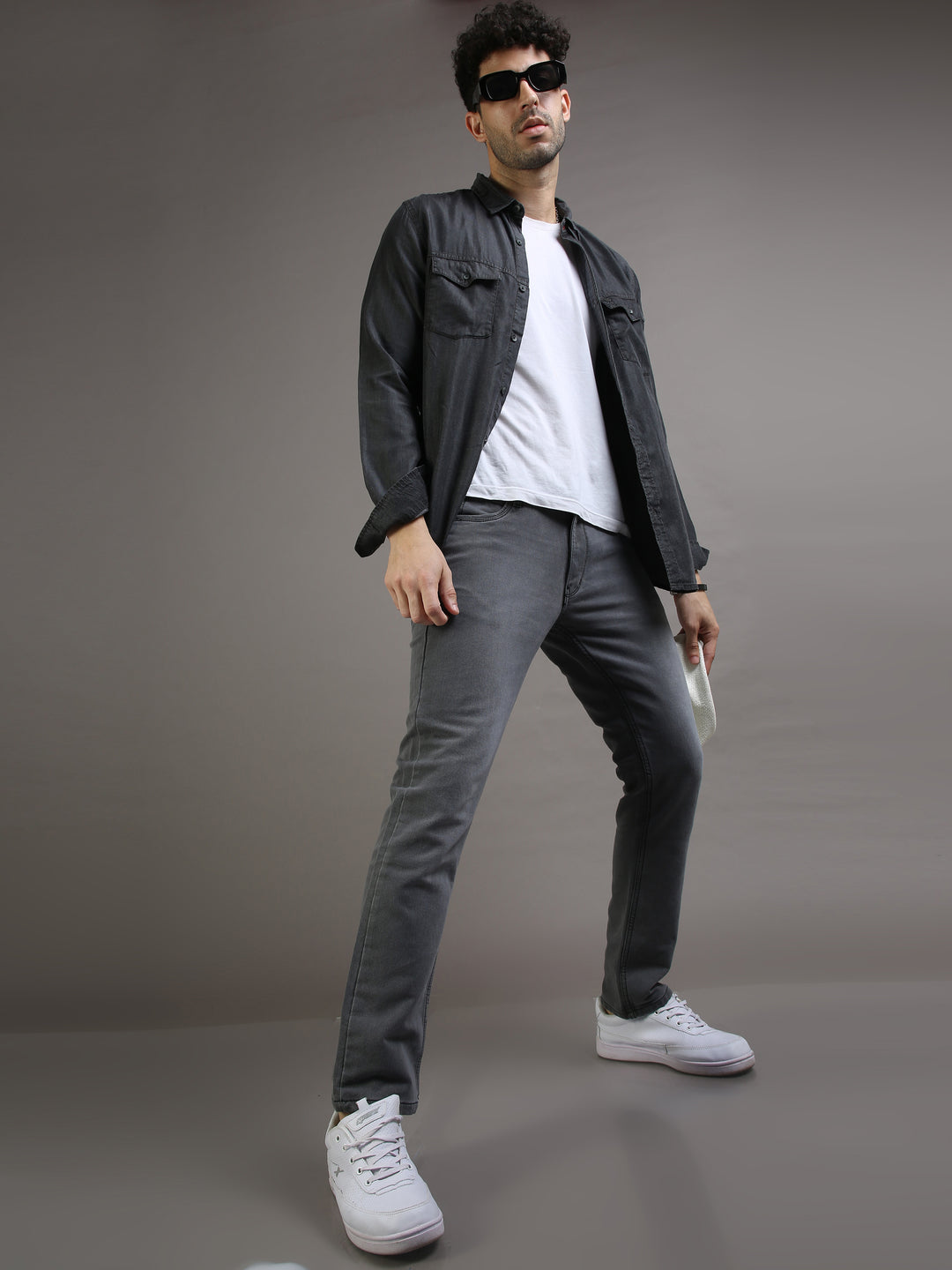 VUDUSlate Gray DenimAnkle Slim Fit