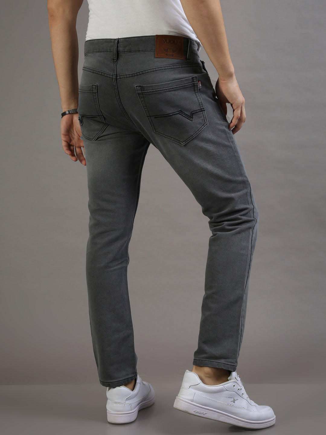 VUDUSlate Gray DenimAnkle Slim Fit