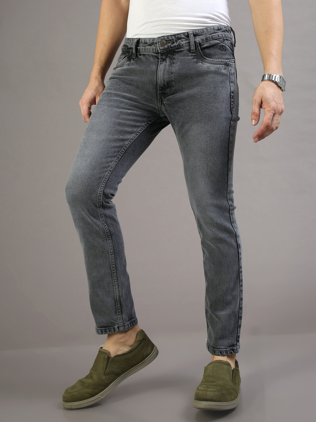 VUDUSleek Grey DenimsSlim Fit