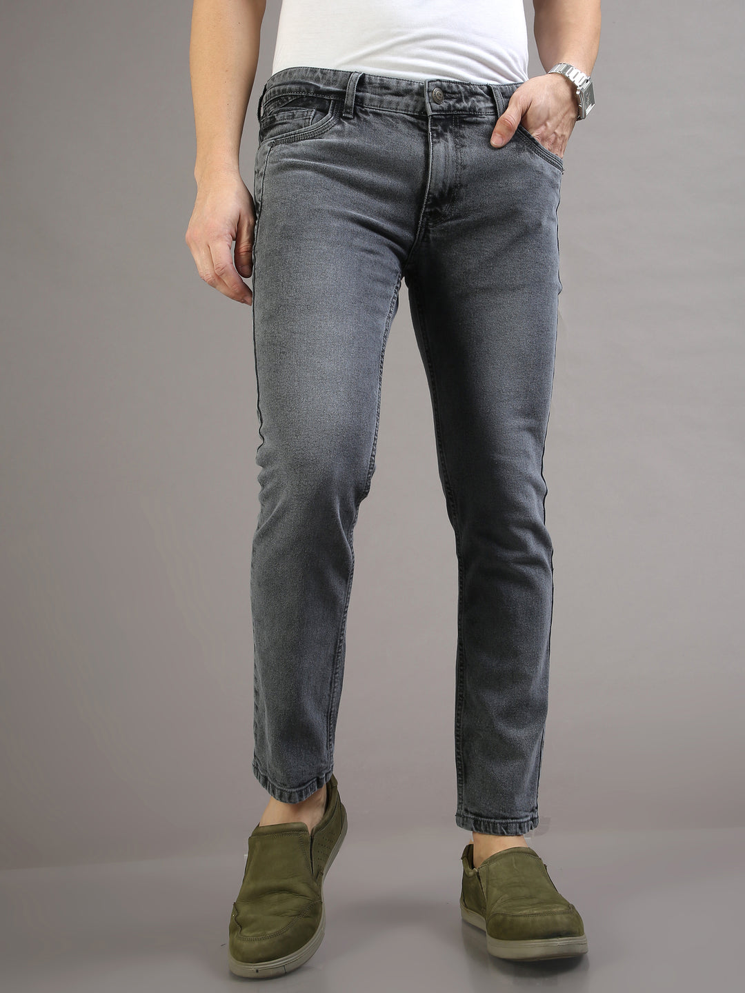 VUDUSleek Grey DenimsSlim Fit