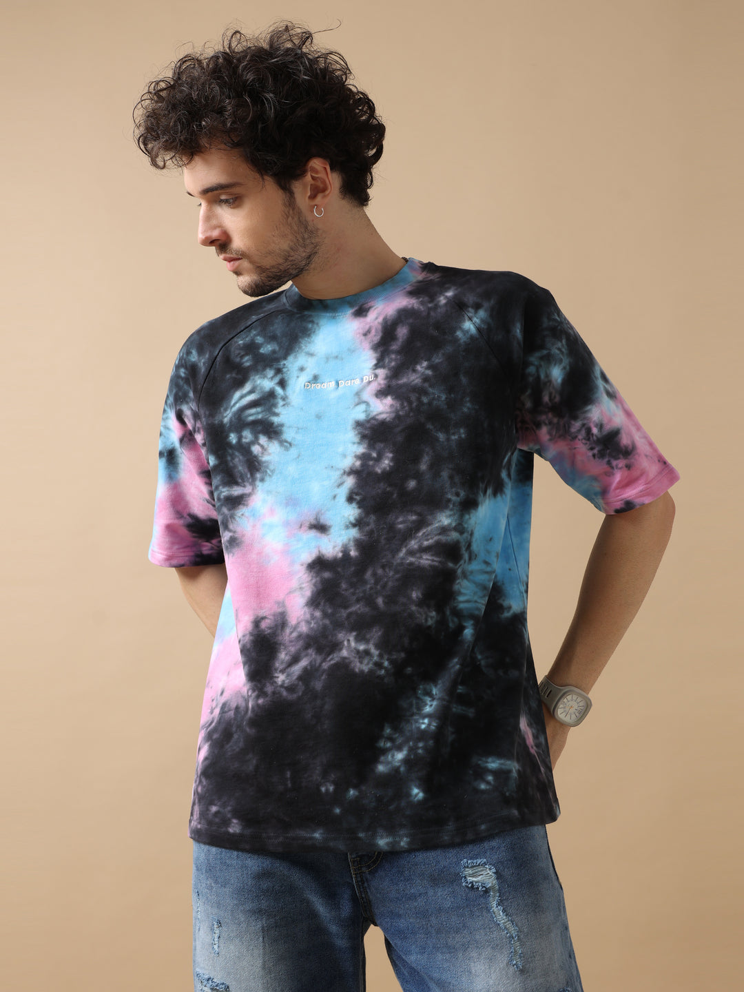 VUDUURBAN AURORA TIE-DYE OVERSIZED T-SHIRTOversized Fit