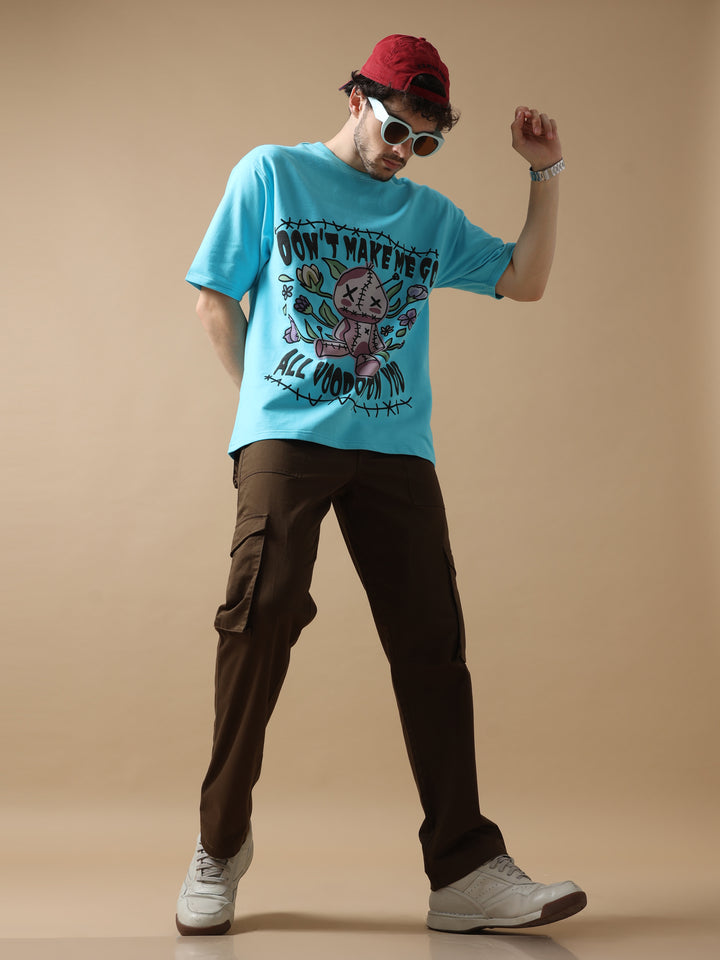 VUDUVOODOO DOLL BLUE OVERSIZED T-SHIRTOversized Fit