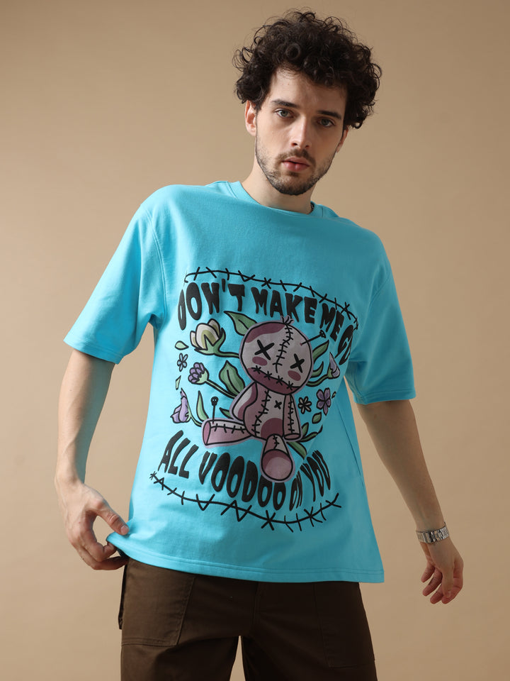 VUDUVOODOO DOLL BLUE OVERSIZED T-SHIRTOversized Fit