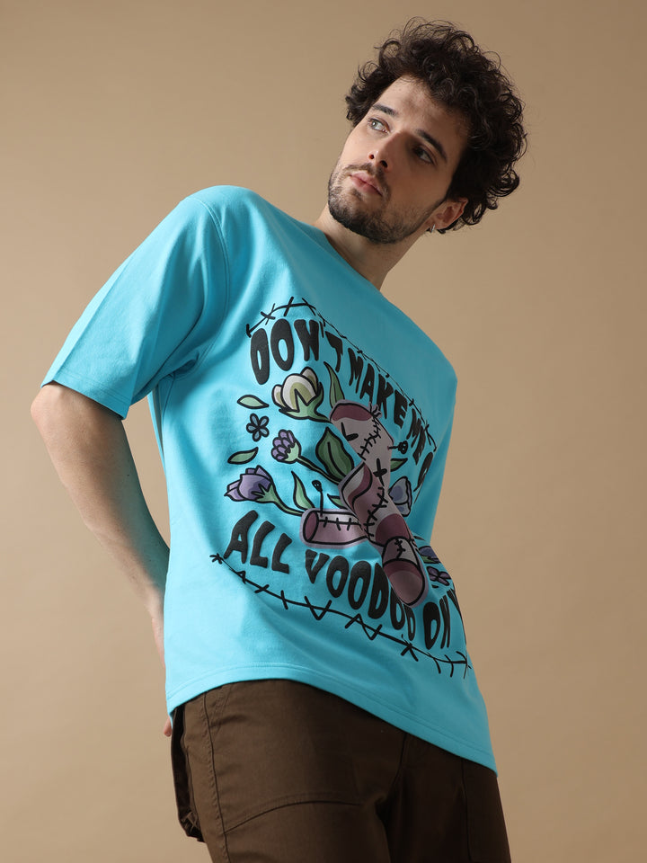 VUDUVOODOO DOLL BLUE OVERSIZED T-SHIRTOversized Fit