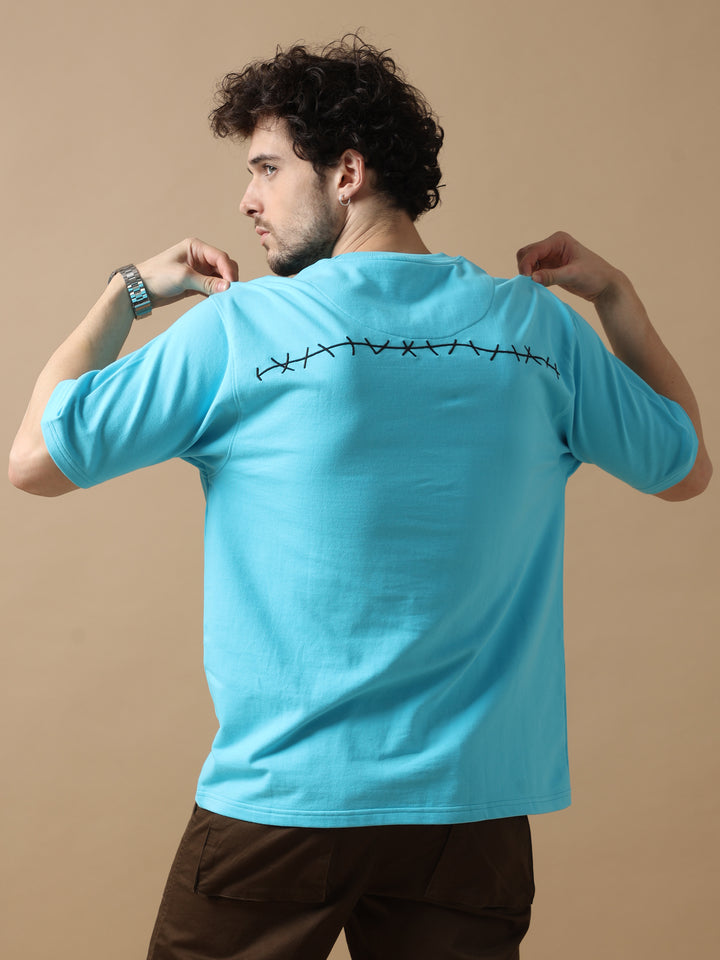 VUDUVOODOO DOLL BLUE OVERSIZED T-SHIRTOversized Fit