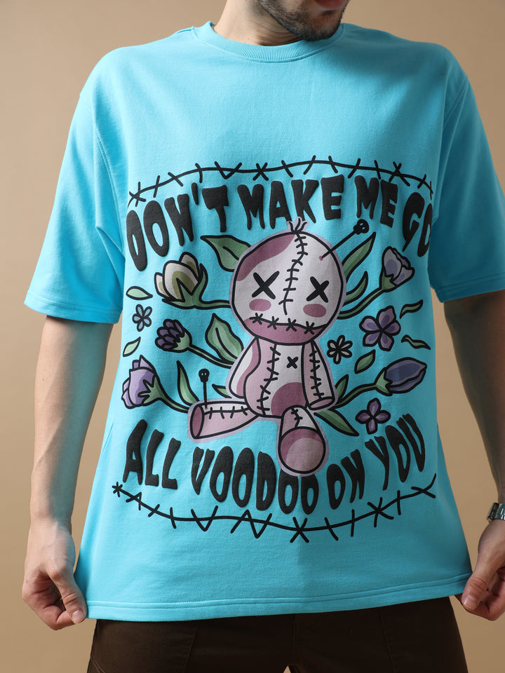 VUDUVOODOO DOLL BLUE OVERSIZED T-SHIRTOversized Fit